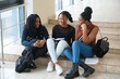 © Serhii - group of african american college students closeup