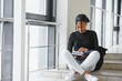 © Serhii - beautiful female african american university student portrait
