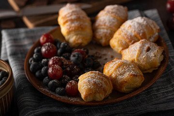 Canvas Print - Homemade pastry filled with chocolate