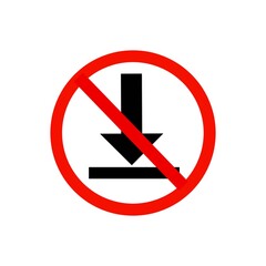 Poster - No download arrow icon 