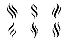 Symbol Of Aromas Vector  Icons Set. Smell Aroma Sign. Hot Vapor. 