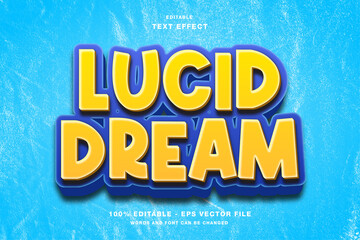 Wall Mural - Lucid Dream 3D Style Editable Text Effect