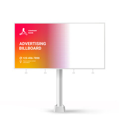 Wall Mural - billboard design, creative background for outdoor advertising, exhibition stand for placing photos a