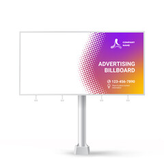 Wall Mural - billboard design, creative background for outdoor advertising, exhibition stand for placing photos a