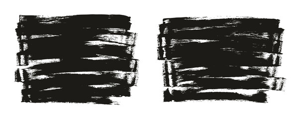Wall Mural - flat sponge thin artist brush long background high detail abstract vector background set
