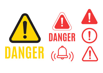 Wall Mural - Warning icon. The attention icon. Danger symbol. Alert icon