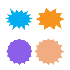 Wall Mural - starburst speech bubbles set. bursting icon. starburst isolated icons set
