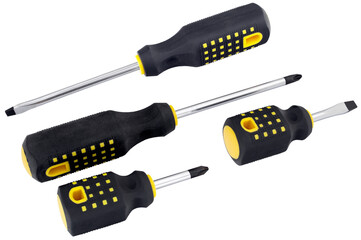 Screwdrivers isolated on a white