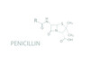 Penicillin molecular skeletal chemical formula.	