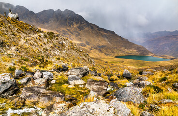 Sticker - Hiking trail at the Huaytapallana mountain range in Huancayo - Junin, Peru