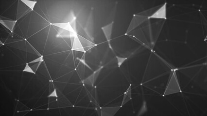Wall Mural - simple black abstract scientific technology background