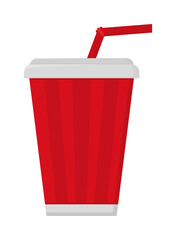 Wall Mural - soda cup with straw