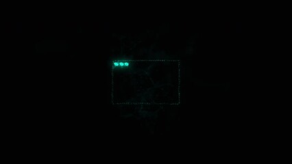 Aufkleber - Browser window icon with plexus effect. Connected lines with dots. Lines plexus