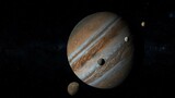 Fototapeta  - Jupiter's Exceptionally Close Opposition , view of planet jupiter with Galilean satellites , Galileo day 