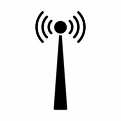 Canvas Print - Antenna, Broadcast, Transmitter Icon Vector Design Template Illustration