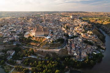 Sticker - Aerial view historical city of Toledo. Spain