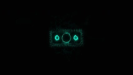 Fototapete - Banknote dollar icon with plexus effect. Connected lines with dots. Lines plexus
