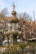 Fountain of the Giants in Granada located in Bib Rambla square. Grenade. Andalusia. Spain.