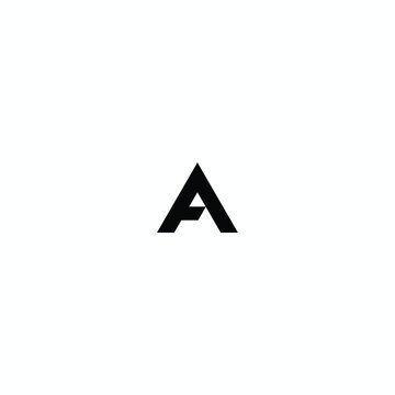 FA AF alphabet letter vector geometric font icon. Logo design for your company. Vector template design.