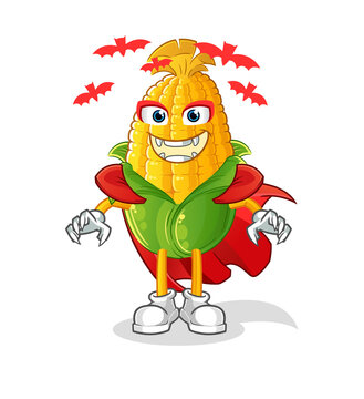 corn Dracula illustration. character vector