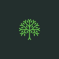 Abstract tree logo design illustration vector template