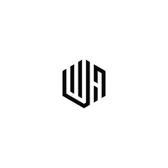 wh latter vector logo abstrack