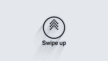Leinwandbilder - Modern arrow, great design for any purposes. Alpha channel without background. Swipe up animation footage.