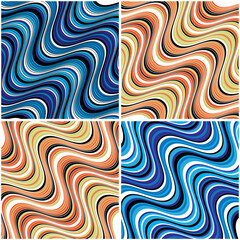 Poster - 4 different vector patterns in the same package(eps). One pattern is paid and 3 are free (white dividing lines)