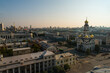 bird's-eye view of the sunrise in Yekaterinburg