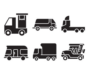 Wall Mural - car and transportation icons set