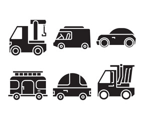 Wall Mural - car and transportation icons set