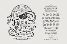 Graphic Display Font The Elixir Of Life