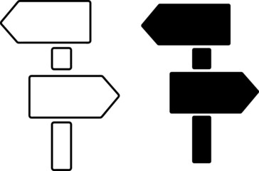 Poster - Signpost tourist icon vector illustration on white background..eps