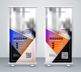 Wall Mural - roll up banner layout for business presentation
