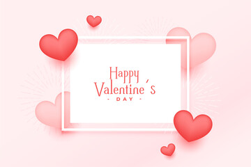 Wall Mural - simple happy valentines day hearts background