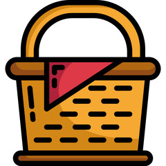 Sticker - picnic line icon