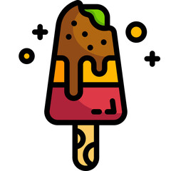 Poster - popsicle line icon