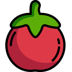 Poster - tomato line icon