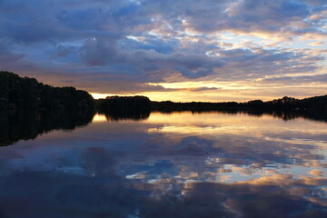 Wall Mural - Abend am Schwielochsee