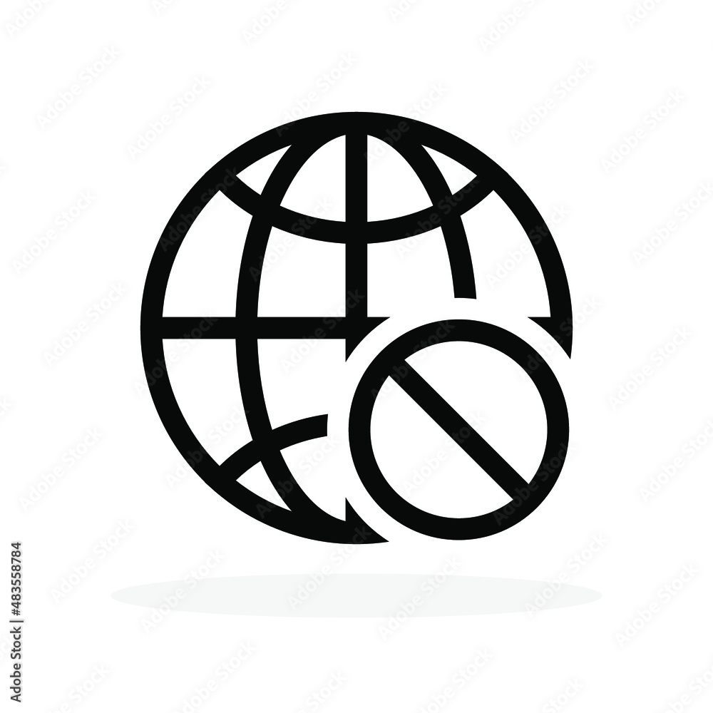 Lost connection symbol. Vector illustration. No internet access icon. Black  icon Stock Vector | Adobe Stock, image size:1000x1000
