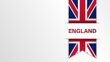 EPS10 Vector Patriotic Background With England Flag Colors.