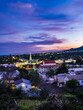 Beautiful small village town of Graaff-Reinet after sunset in the Eastern Cape South Africa