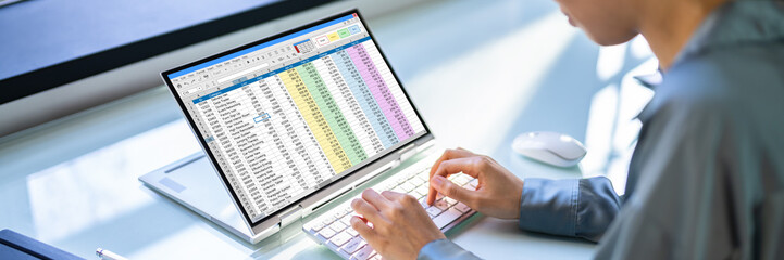 Poster - Analyst Employee Working With Spreadsheet