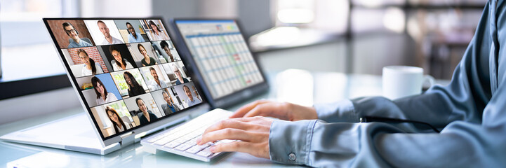 Poster - African Woman Video Conference Business Call