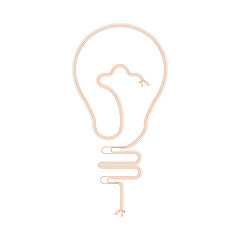 Poster - Light bulb linear icon. Light bulb vector icon with three lines. Idea concept. Vector illustration.