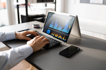 Aufkleber - KPI Data Analyst Dashboard. Information Technology