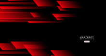 Red Background With Abstract Square Shape, Dynamic And Sport Banner Concept.