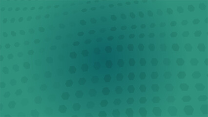 Poster - Futuristic 3d halftone pattern abstract hexagons on a green gradient background. Vector stock illustration