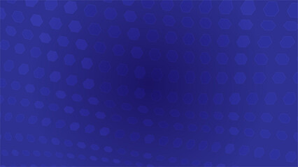 Poster - Futuristic 3d halftone pattern abstract hexagons on a blue gradient background. Vector stock illustration
