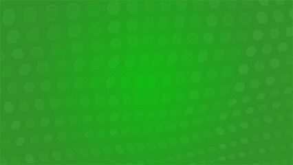 Futuristic 3d halftone pattern abstract hexagons on a green gradient background. Vector stock illustration